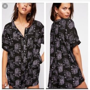 Free people oversized beach romper